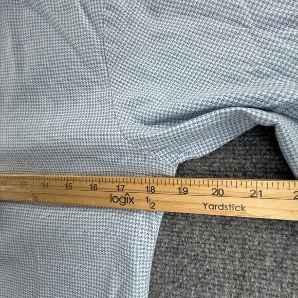 Thomas Pink Super Slim 14.5 Check Cotton Blue Shirt Long Sleeve Mens Button Up - Picture 9 of 16